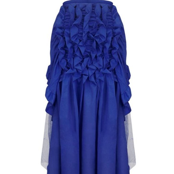 Blue Tulle Tutu Bustle Wrap Skirt - Picture 2 of 4